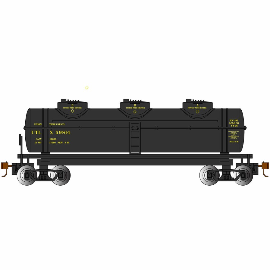 Bachmann Bachmann Industries Ho 40 3-Dome Tank Utlx #59814