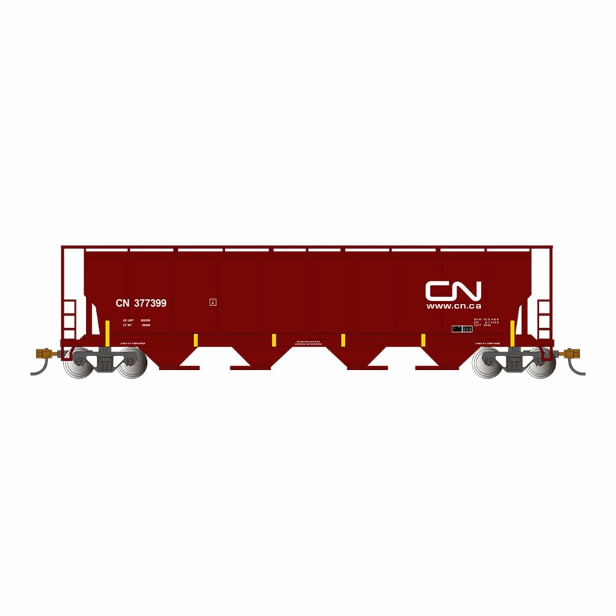 Bachmann Bachmann Industries Ho 4-Bay Cylindrical Hopper With Fred, Cn/Oxide Red