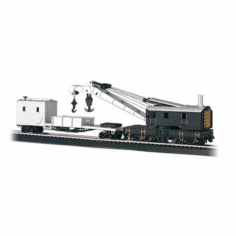 Bachmann Bachmann Industries Ho 250-Ton Crane With Boom Tender, Black & Silver